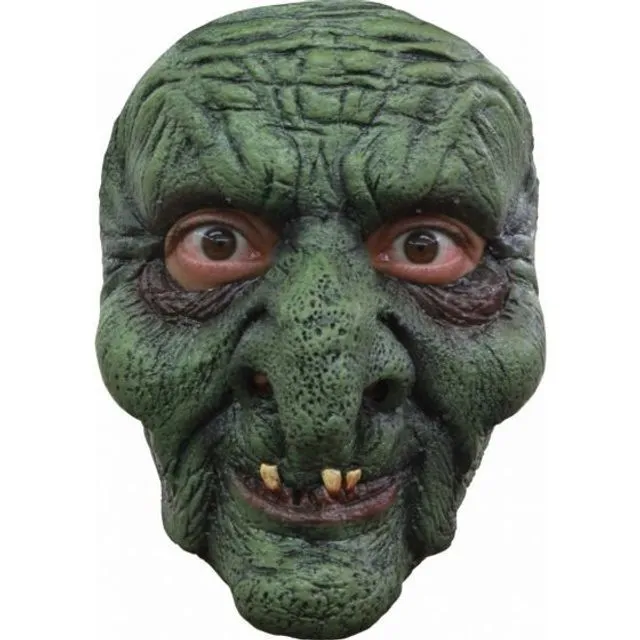 Face Mask - Green Witch for Halloween Scary Accessories, Headmask
