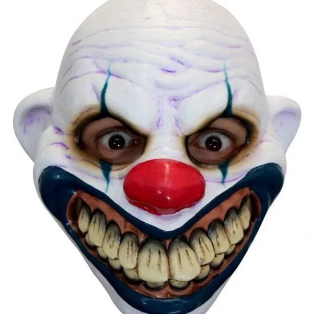 Headmask - Big Mouth Clown for Halloween Scary Accessories, Headmask