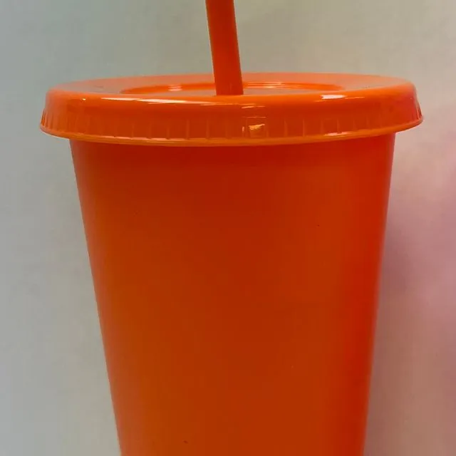 24oz Orange Cold Cups