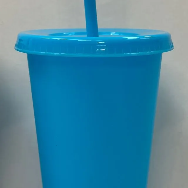 24oz Bright Blue Cold Cups