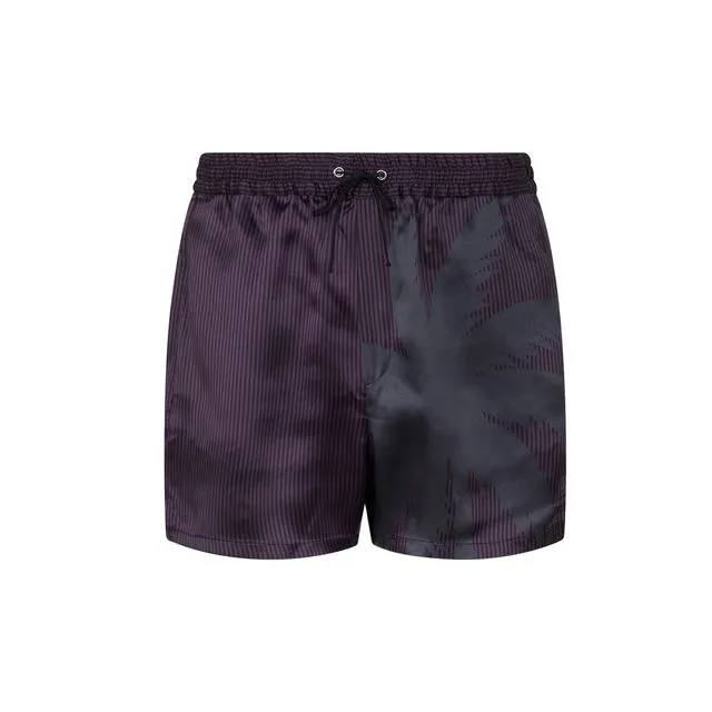 California print silk boxer shorts