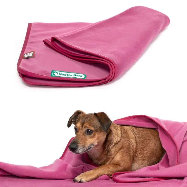 Fleece security blanket hot pink