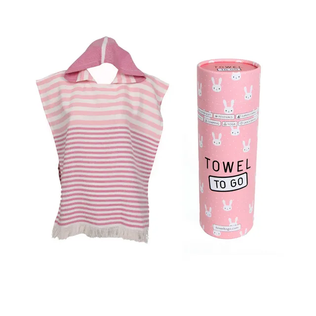 Towel to Go Poncho Kids Playa with gift Box, Pink TTG3PCPM