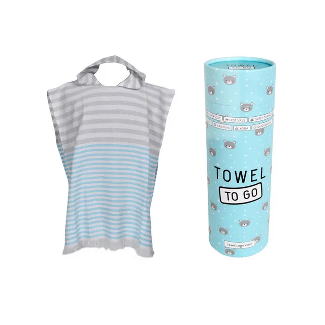 Towel to Go Poncho Kids Playa with gift box, Blue TTG3PCMV