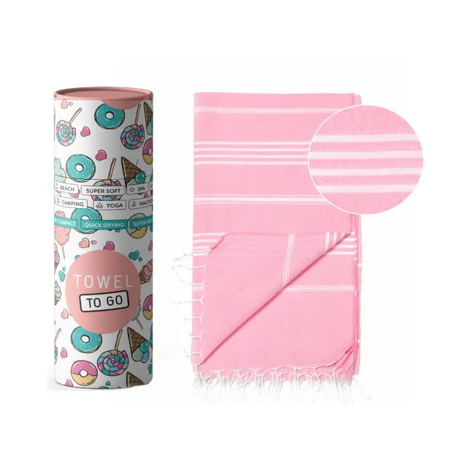 Towel to Go Ipanema Kids Hammam Towel with gift box, Pink TTGIPKIDSPM