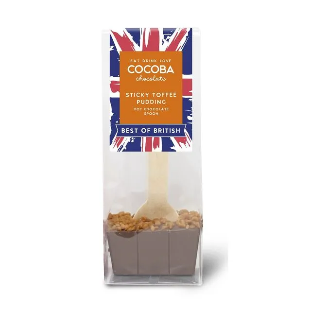 Best of British Sticky Toffee Pudding Hot Chocolate Spoon, case of 12.