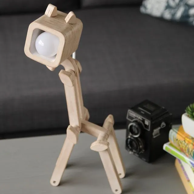 Wooden Toy Lamp, Table / Bedside LED Lamp "White Pepper"