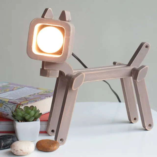 Wooden Toy Lamp, Table / Bedside LED Lamp "Hazelnut"