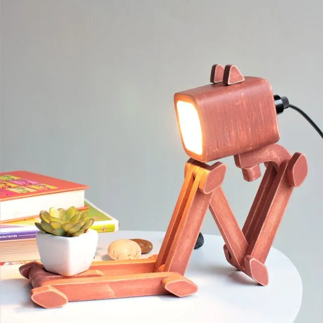 Wooden Toy Lamp, Table / Bedside LED Lamp "Terra Australis"