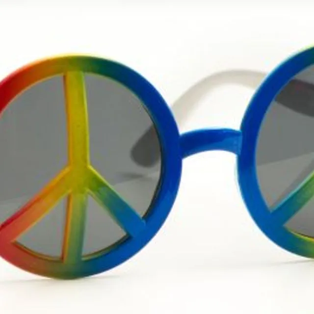 Hippie Peace Glasses for Disco Hippie Party Flowerpower, Lennon Glasses