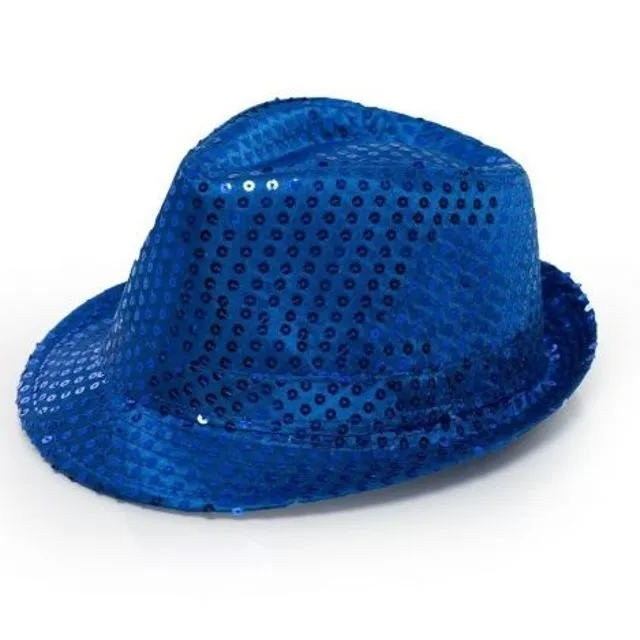 Spangles Hat Blue for Costume Party Accessory Flowerpower Cosplay, Spangles Hat