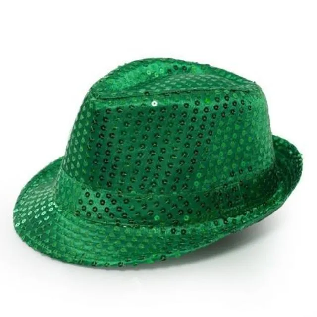 Spangles Hat Green for Costume Party Accessory Flowerpower Cosplay, Spangles Hat