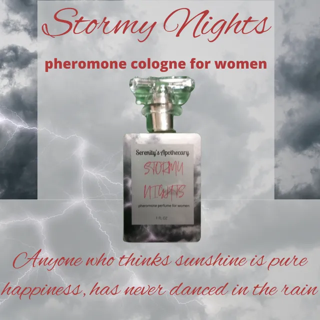 Stormy Nights pheromone perfume for women 1 oz glass bottle