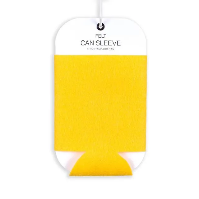 Can Sleeve - Merino Wool Felt Canary