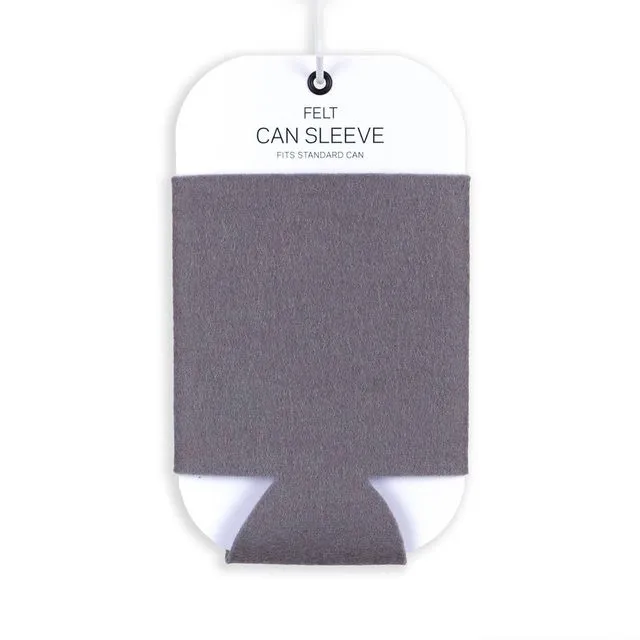Can Sleeve - Merino Wool Felt Charcoal