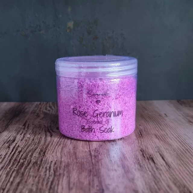 Foaming Bath Salts - Rose Geranium essential oil
