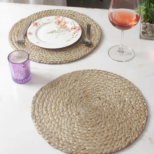 Set of 4 Braided Jute Table Placemat