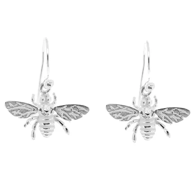 Sterling Silver Honey Bee Earrings and Presentation Box