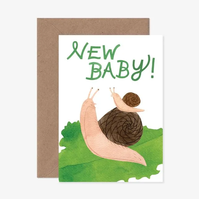 Snail New Baby Card