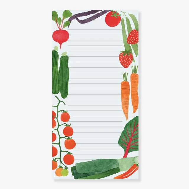 Homegrown Magnetic Shopping List Pad