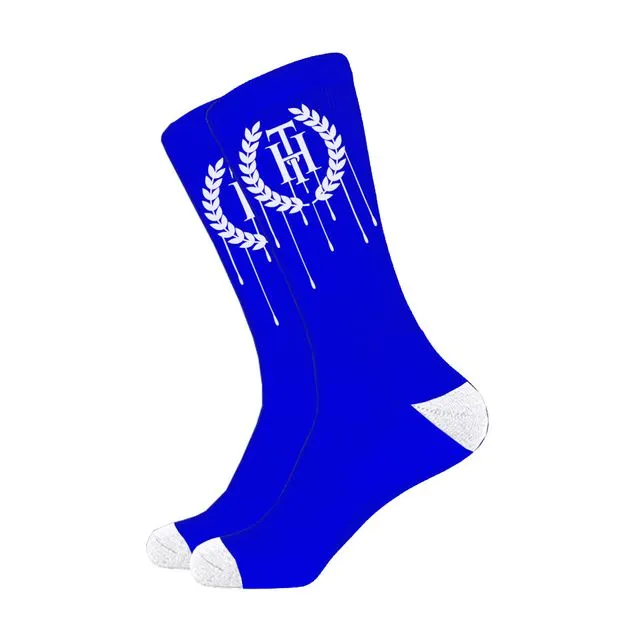 Dripping Essentials Socks, Blue / White
