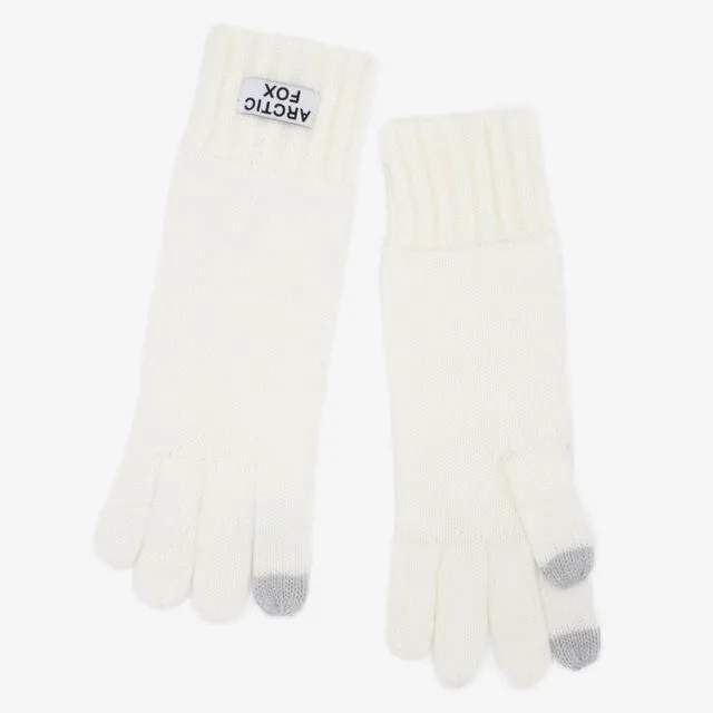 The Recycled Bottle Gloves in Winter White