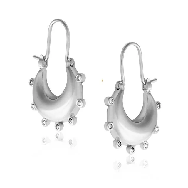 EMMA Earrings Silver Plated Hoop Earrings