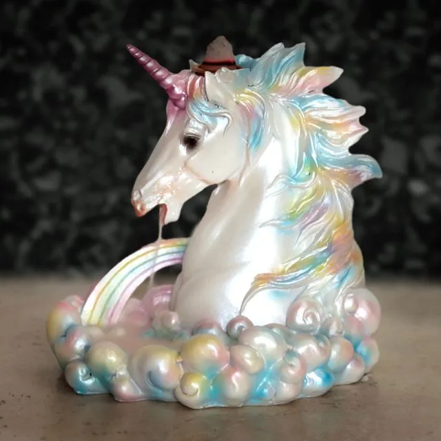 Rainbow Unicorn Backflow Incense Burner