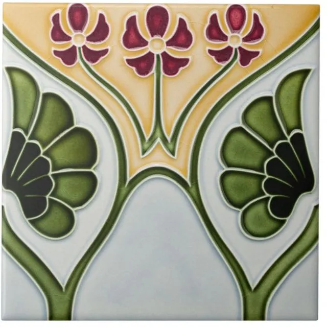 Reproduction Art Nouveau Decorative Ceramic Wall Tiles
