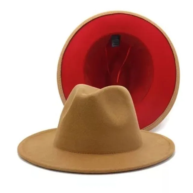 Brown + Red Fedora