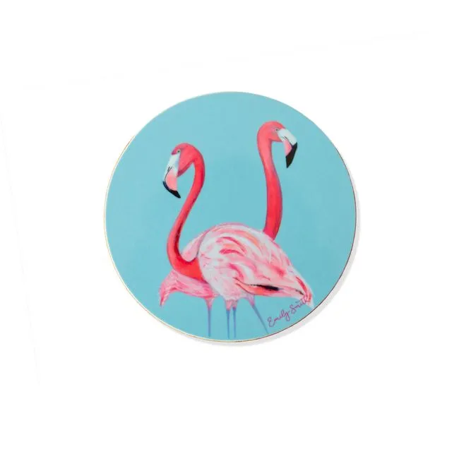 Flossy & Amber Flamingos Coaster