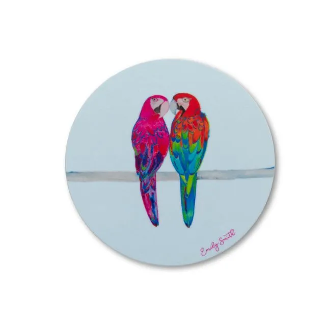 Percy & Penelope Parrot Coaster