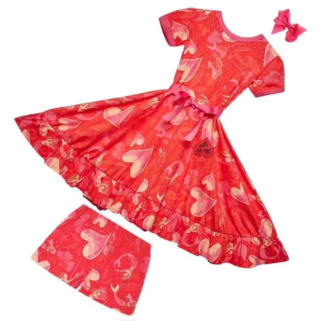 Twirly Dress Set - Coral Kisses, Mermaid Wishes- (Twirlyskirts)
