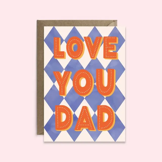Love You Dad Father's Day Card | Birthday (Case of 6)
