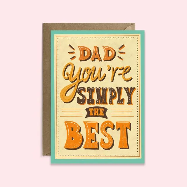 Simply The Best Dather's Day Card | Birthday (case of 6)