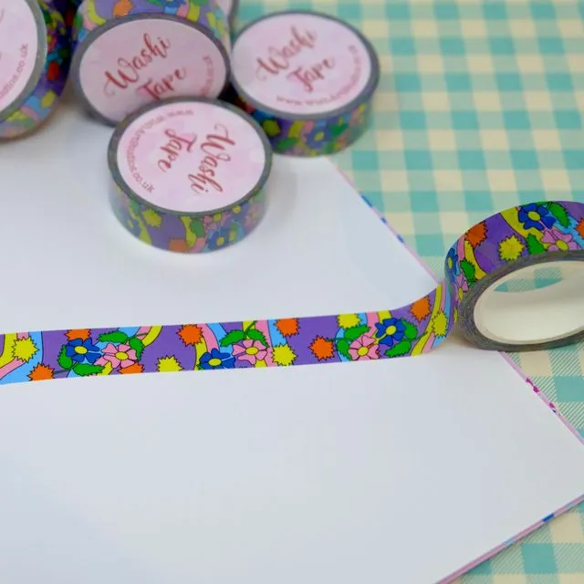 Stars and flowers Washi Tape