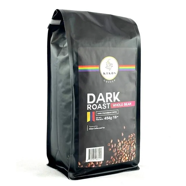16 oz Kikos Colombian Coffee - Dark Roast - Whole Bean