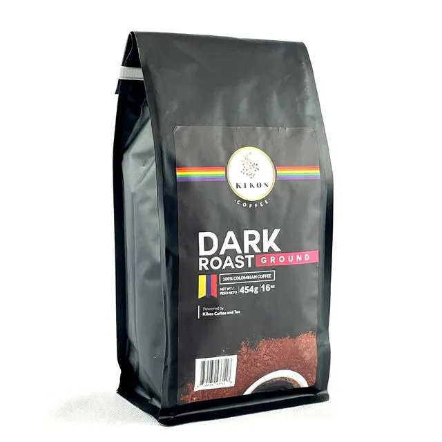 16 oz Kikos Colombian Coffee - Dark Roast - Ground