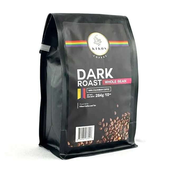 10 oz Kikos Colombian Coffee - Dark Roast - Whole Bean