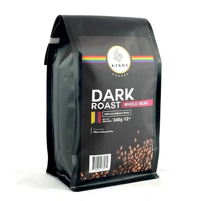 12 oz Kikos Colombian Coffee - Dark - Whole Bean