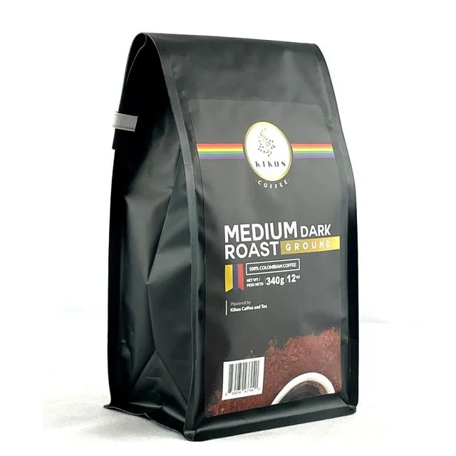 12 oz Kikos Colombian Coffee - Medium Dark - Ground Coffee