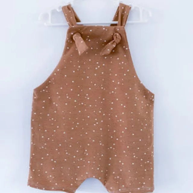 Overall Shorts - Starry Night Toffee