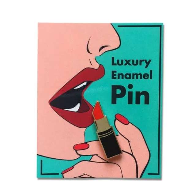 Lipstick Pin | Enamel Pin | Small Beauty Gift Bj2