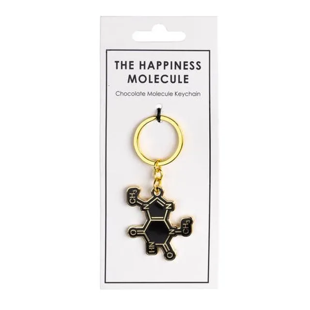 Chocolate Molecule Keychain | Chocolate Keyring | Funny Chocolate Gift for Women and Men Bj50