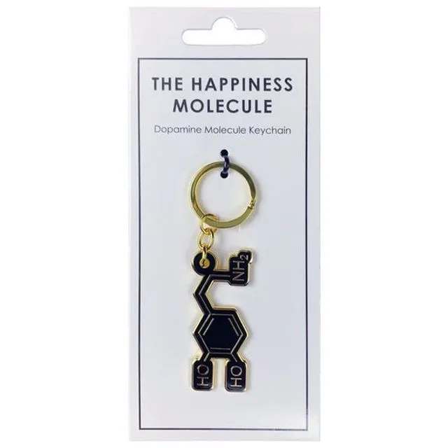 Dopamine Molecule Keychain | Luck, Motivation, Sex and Success Keyring | Happiness Gift | Small Present for Men Bj58
