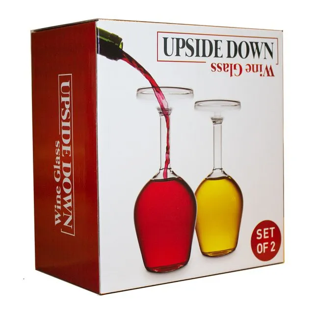 Upside Down Wine Glass 375 ml (Set of 2)