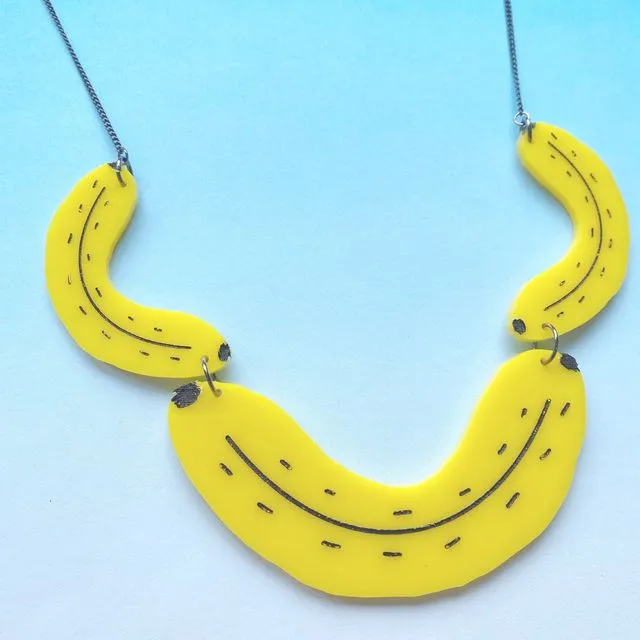 Banana Acrylic Necklace TRIPLE