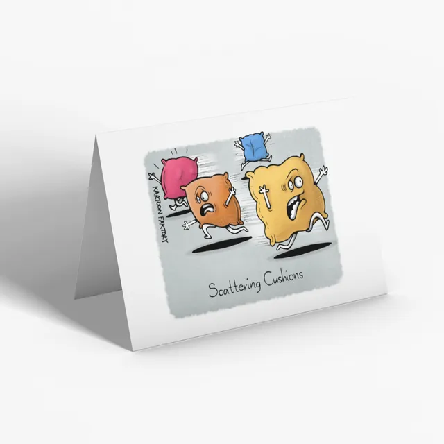 Scattering Cushions 5x7" Greeting Card