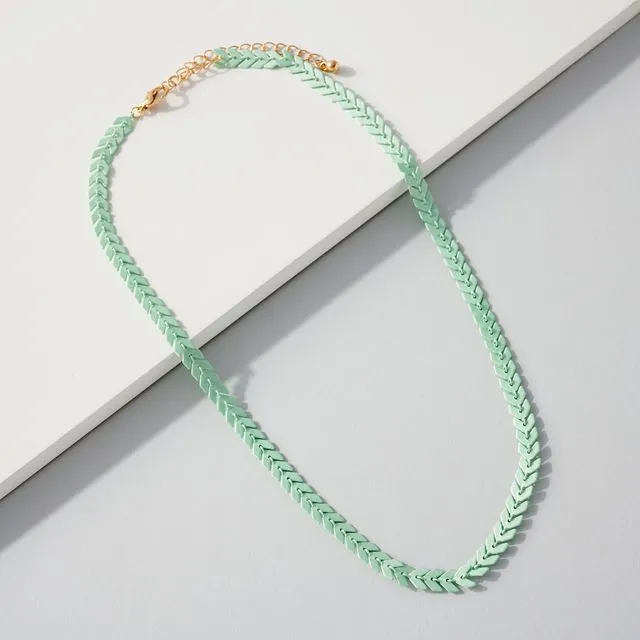 Arrow Chain Necklace Mint (Case of 4)