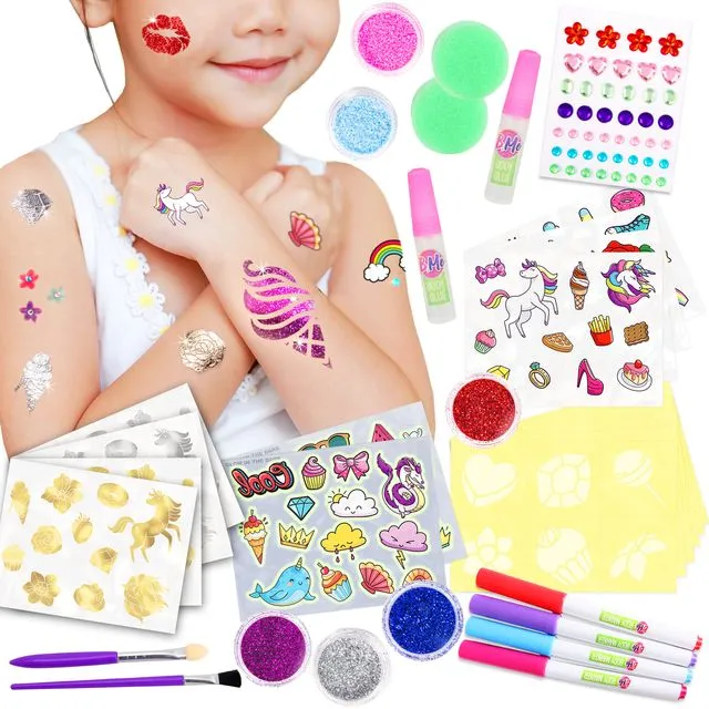 Creative Kids Temporary Glitter Tattoo Kit for Kids